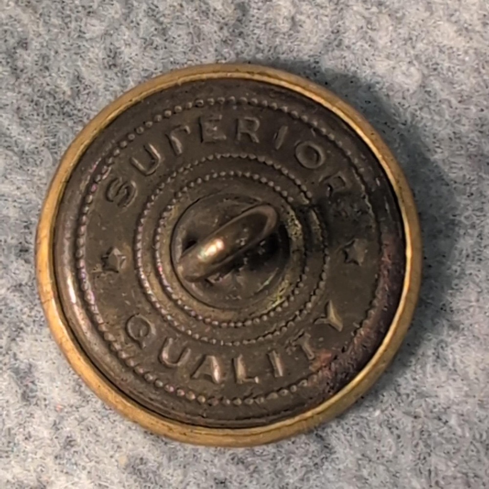 Alabama Great Seal Brass Uniform Button Superior Quality Vintage Gold Tone Metal - Picture 2 of 3